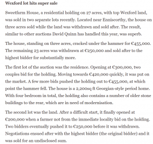'Wexford lot hits super sale'. Irish Farmers Journal. 20/06/18.